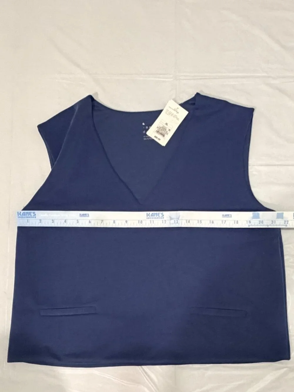 A New Day Women's Sandwash Blue Sleeveless Vest - Size XL - NWT - Picture 3 of 6